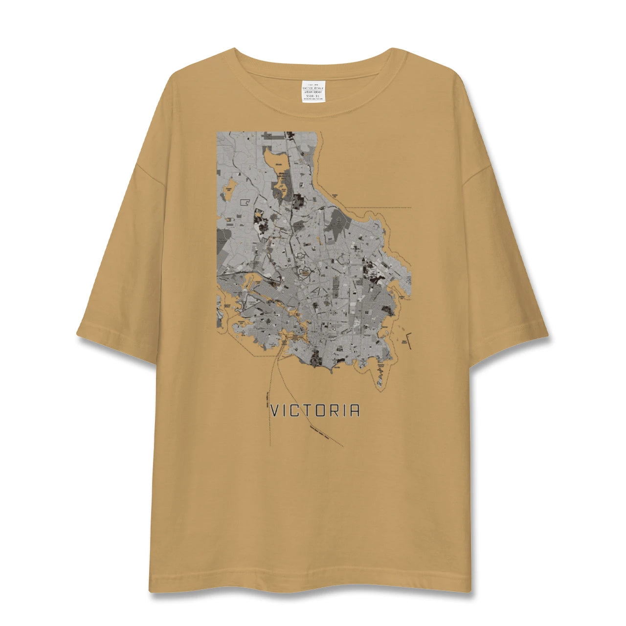 【ビクトリア(カナダ)】地図柄ビッグシルエットTシャツ