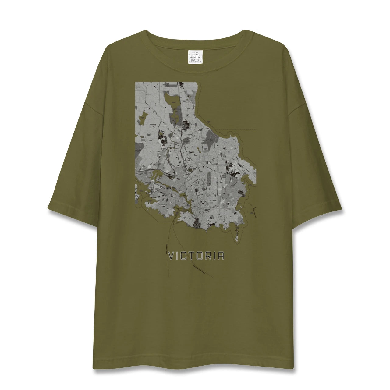 【ビクトリア(カナダ)】地図柄ビッグシルエットTシャツ