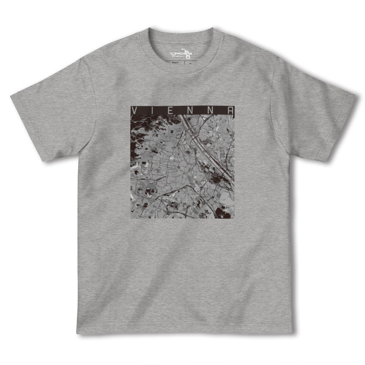 【ウィーン(オーストリア)】地図柄ヘビーウェイトTシャツ