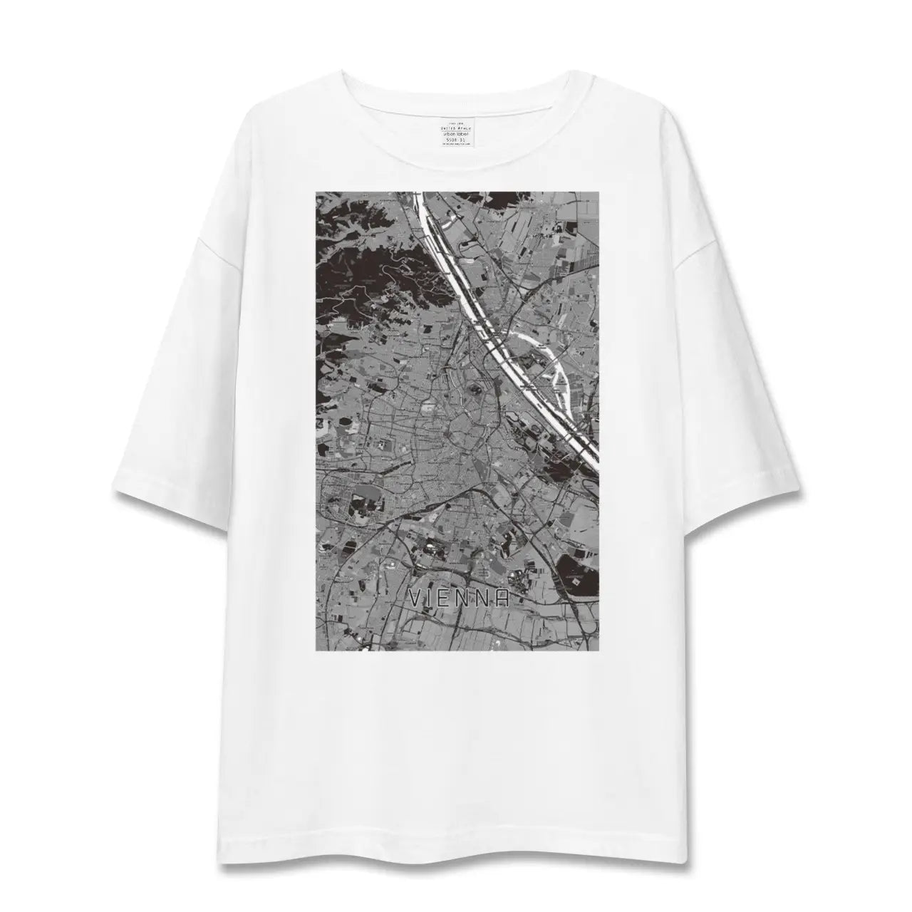 【ウィーン(オーストリア)】地図柄ビッグシルエットTシャツ
