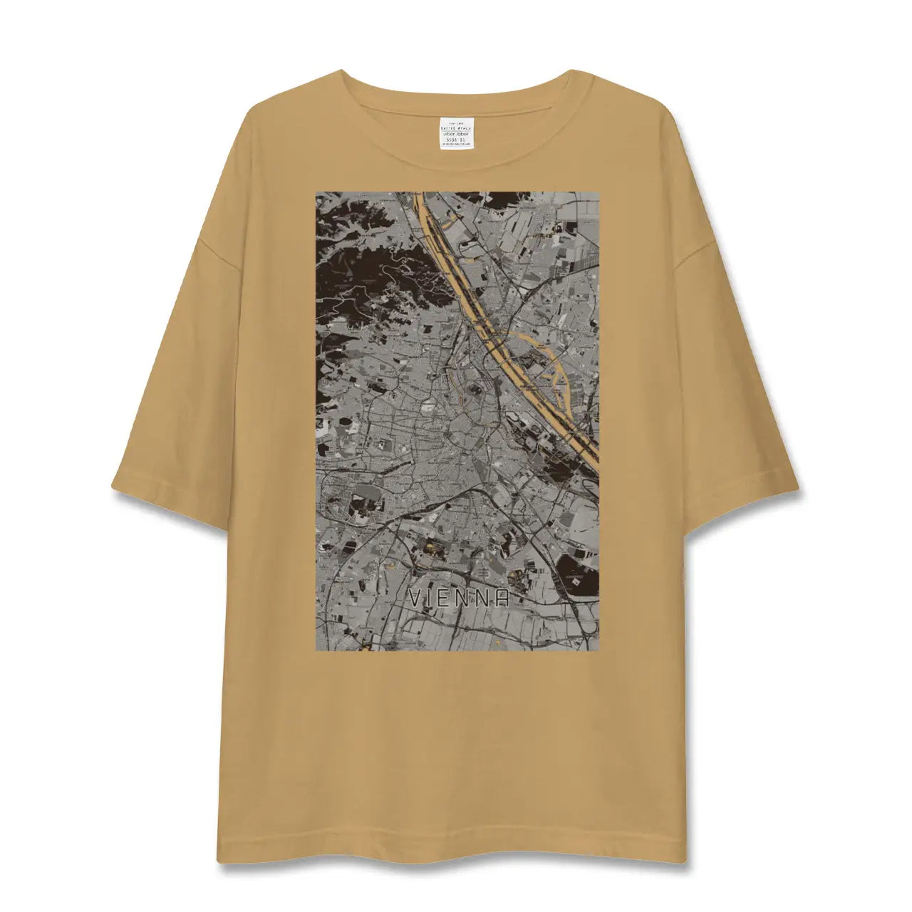 【ウィーン(オーストリア)】地図柄ビッグシルエットTシャツ