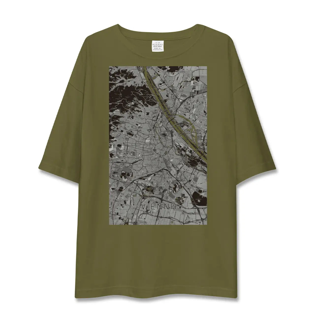 【ウィーン(オーストリア)】地図柄ビッグシルエットTシャツ