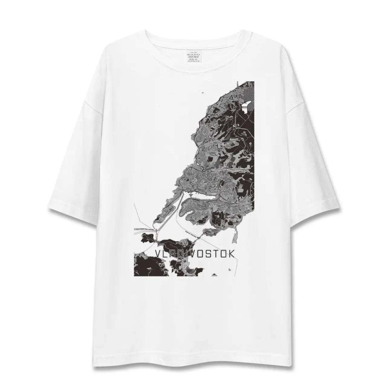 【ウラジオストク(ロシア)】地図柄ビッグシルエットTシャツ
