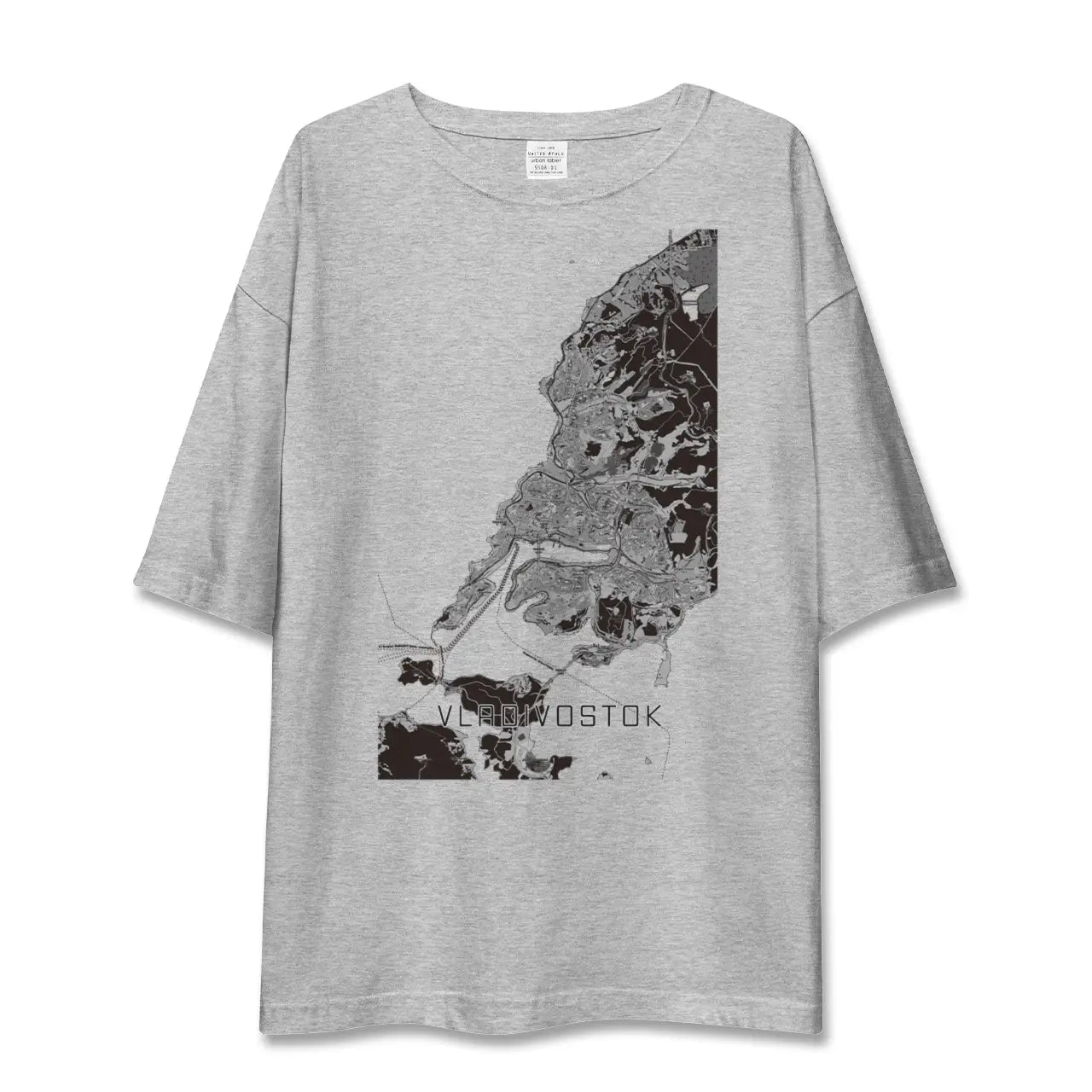 【ウラジオストク(ロシア)】地図柄ビッグシルエットTシャツ