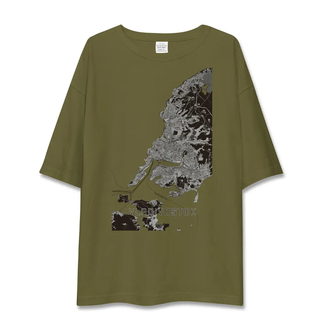 【ウラジオストク(ロシア)】地図柄ビッグシルエットTシャツ