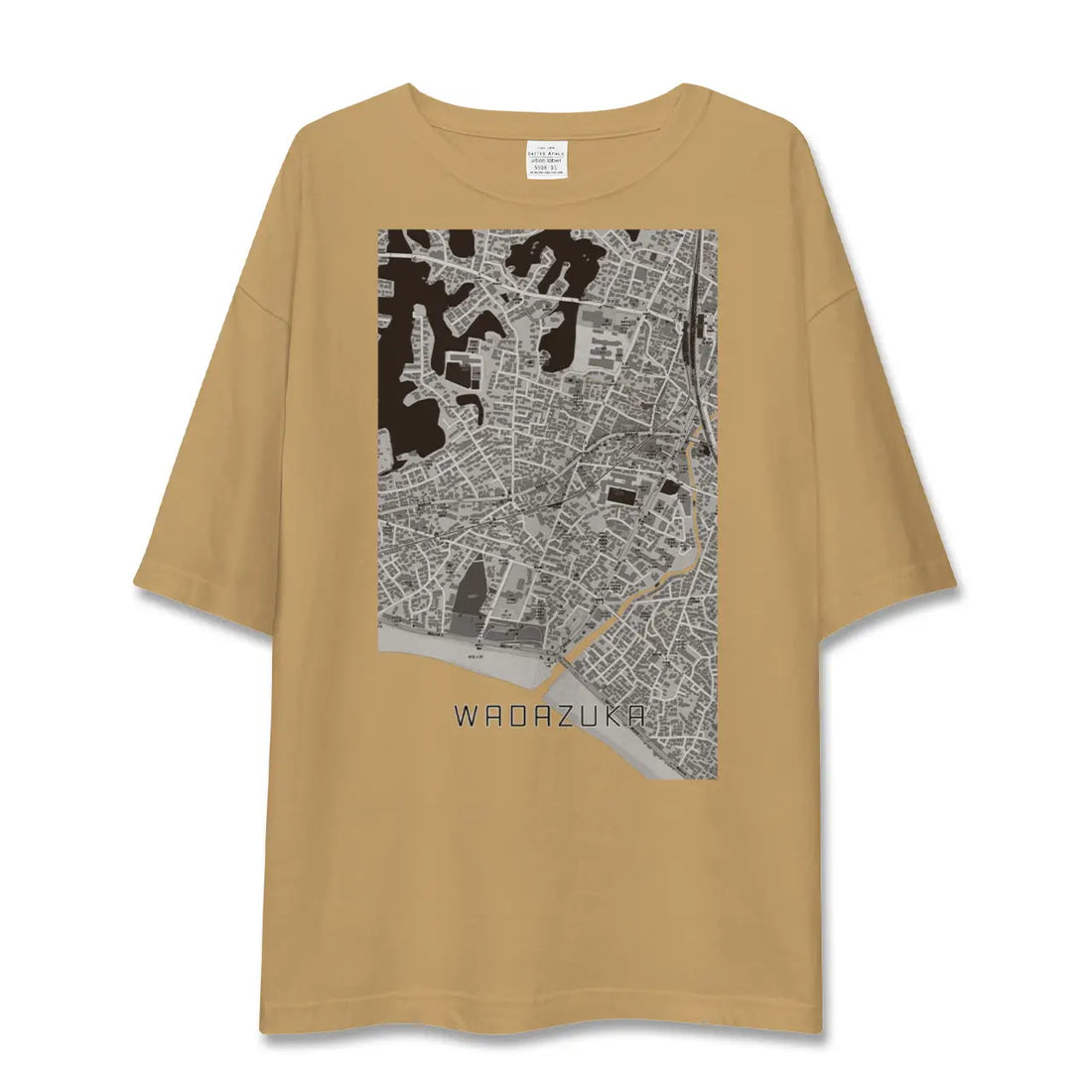 【和田塚(神奈川県)】地図柄ビッグシルエットTシャツ