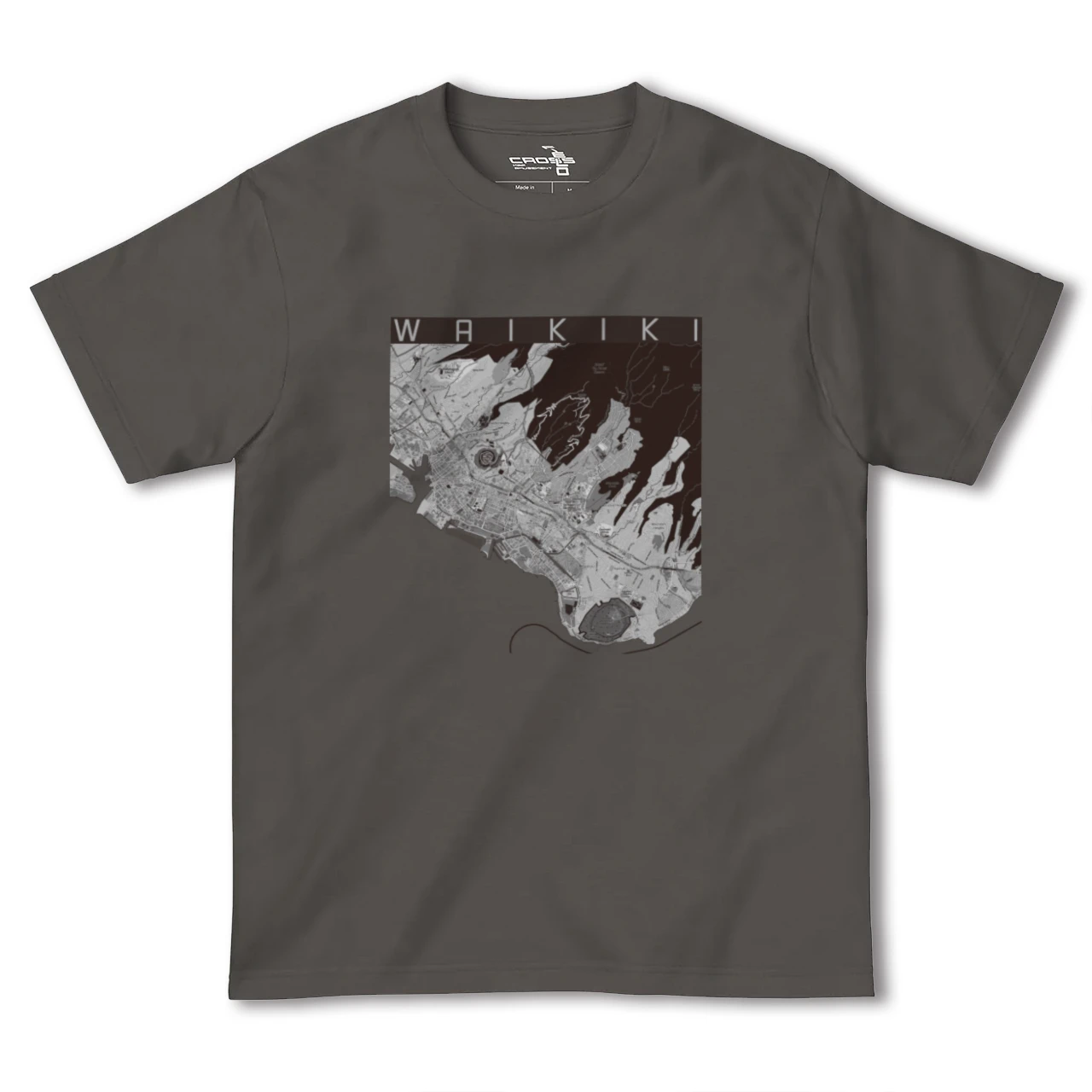 【ワイキキ2(アメリカ)】地図柄ヘビーウェイトTシャツ