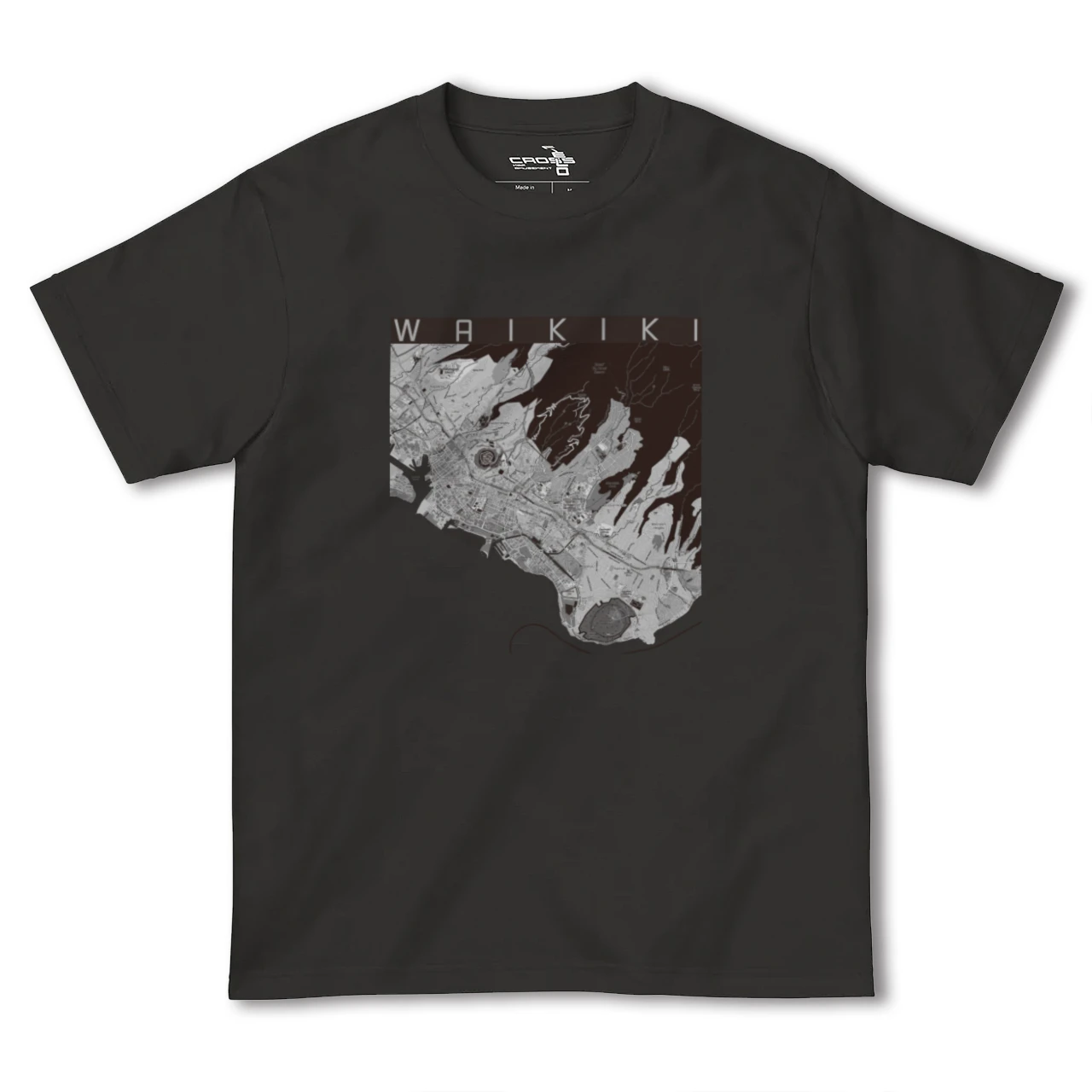 【ワイキキ2(アメリカ)】地図柄ヘビーウェイトTシャツ