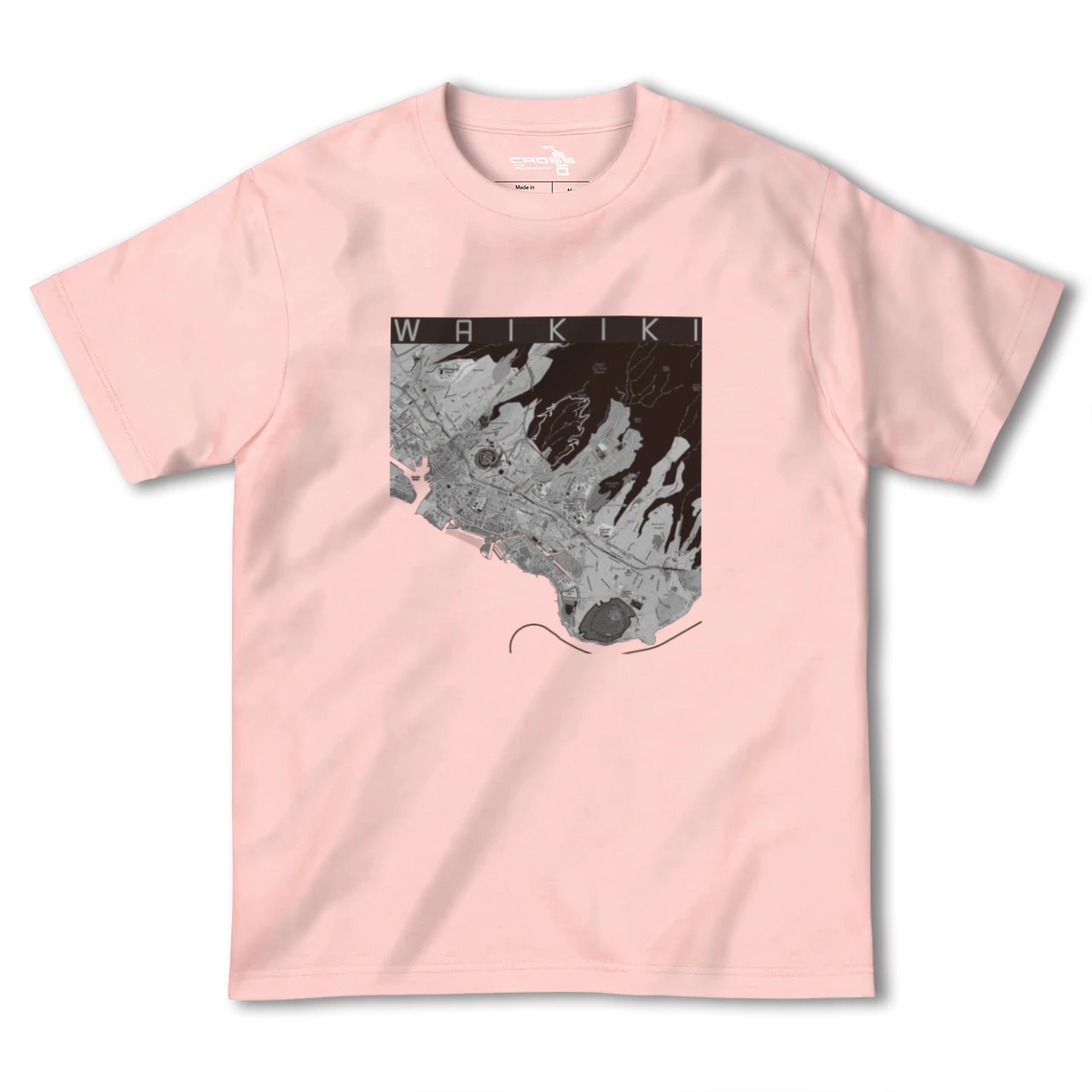 【ワイキキ2(アメリカ)】地図柄ヘビーウェイトTシャツ