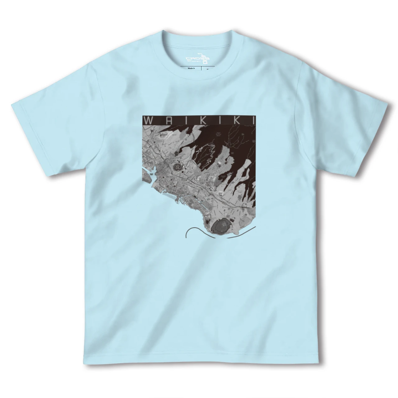 【ワイキキ2(アメリカ)】地図柄ヘビーウェイトTシャツ