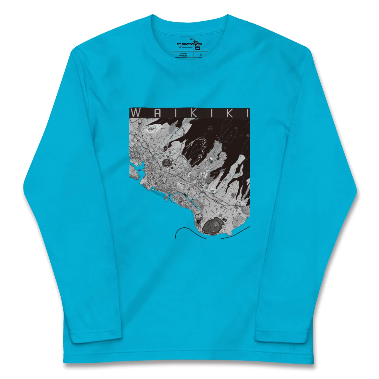 【ワイキキ2(アメリカ)】地図柄ロングスリーブTシャツ