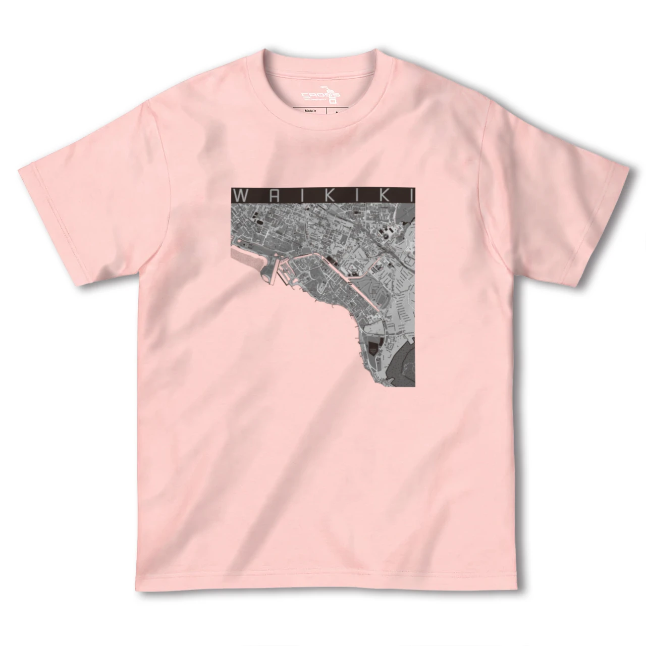 【ワイキキ(アメリカ)】地図柄ヘビーウェイトTシャツ