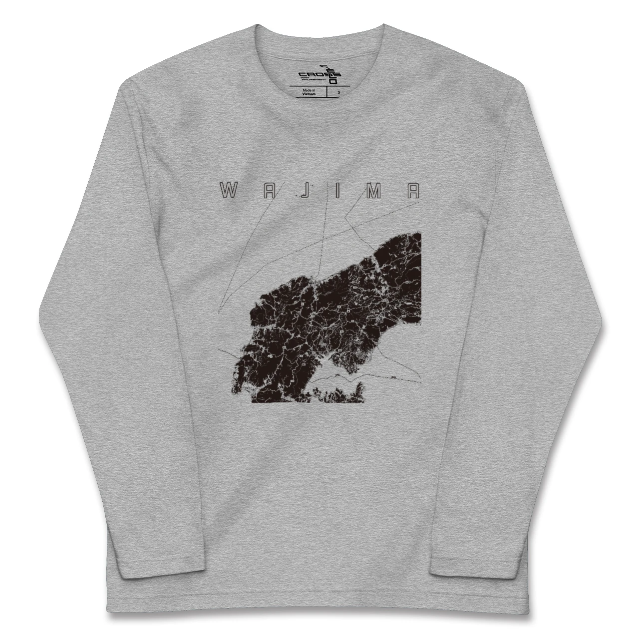 【輪島(石川県)】地図柄ロングスリーブTシャツ