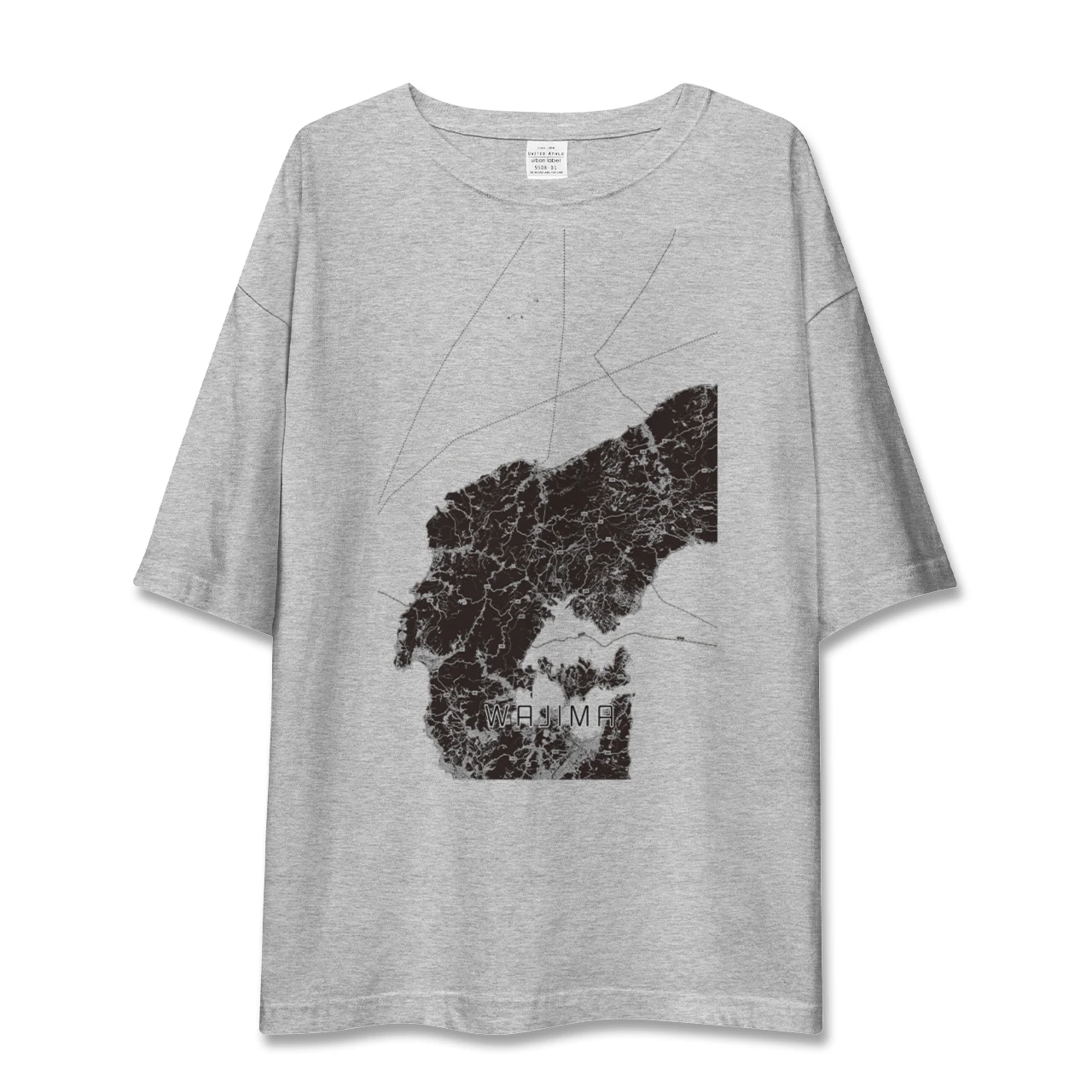 【輪島(石川県)】地図柄ビッグシルエットTシャツ