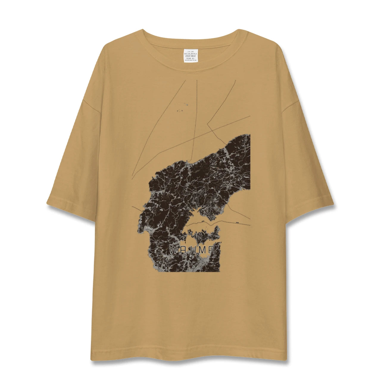 【輪島(石川県)】地図柄ビッグシルエットTシャツ