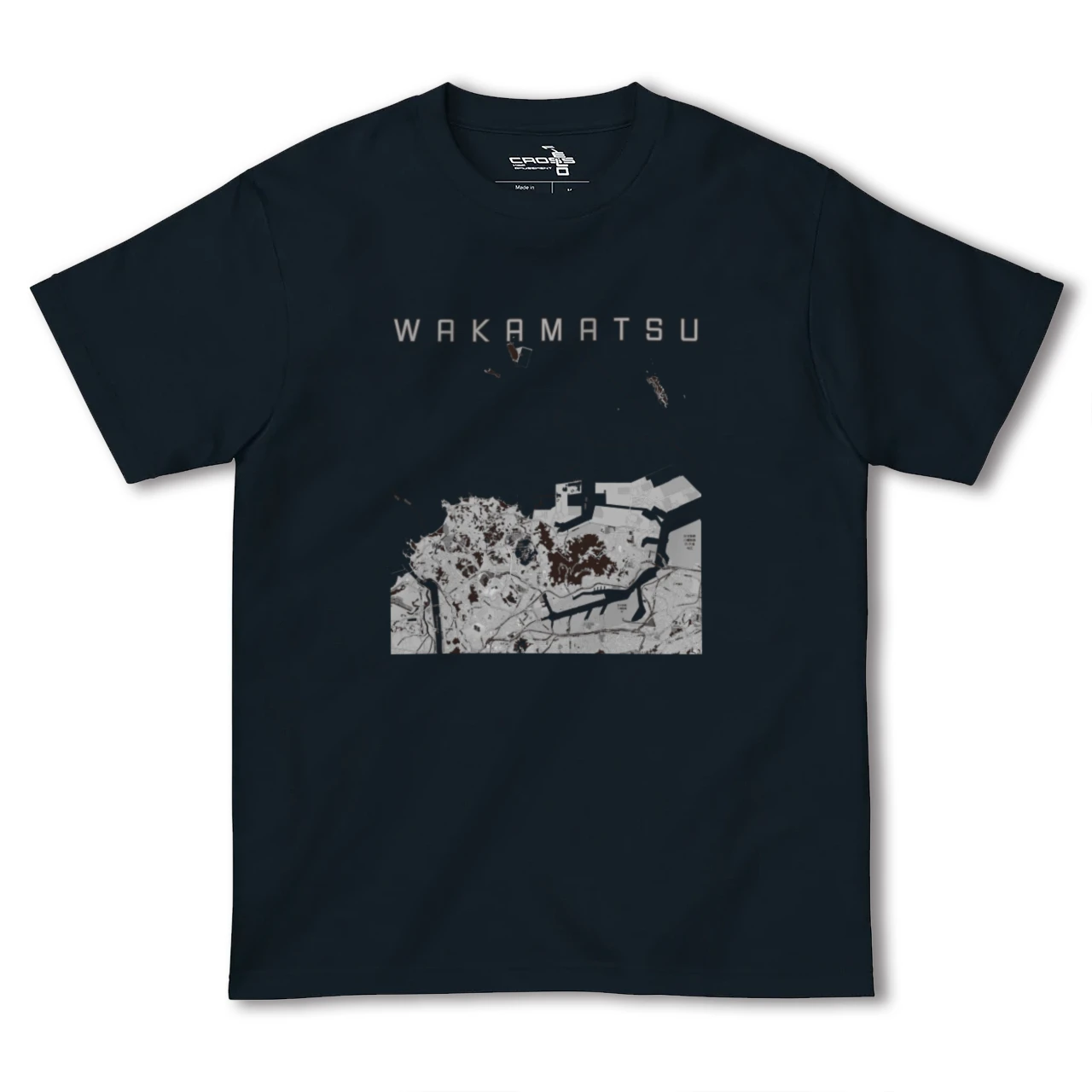 【若松(福岡県)】地図柄ヘビーウェイトTシャツ