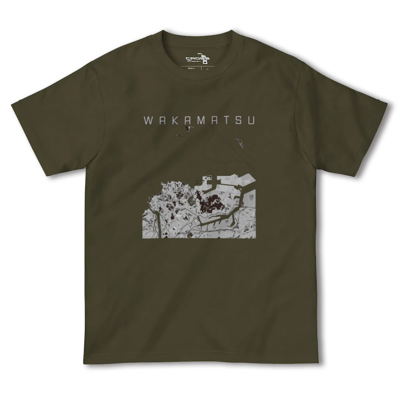 【若松(福岡県)】地図柄ヘビーウェイトTシャツ