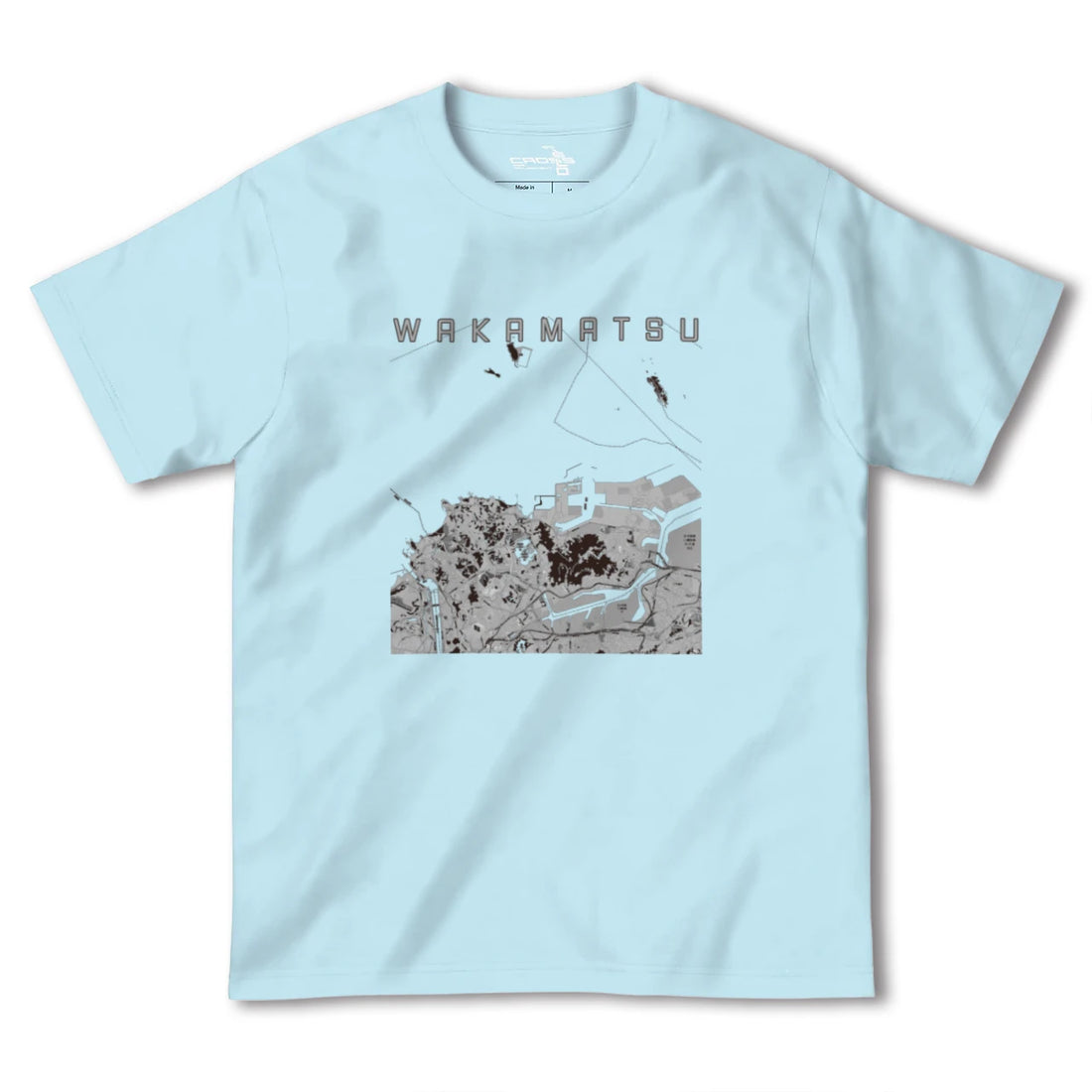 【若松(福岡県)】地図柄ヘビーウェイトTシャツ