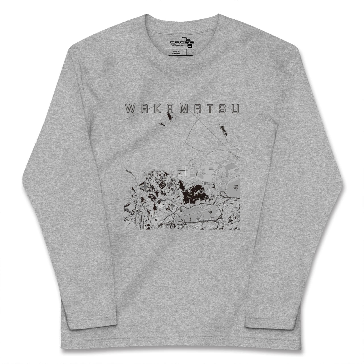【若松(福岡県)】地図柄ロングスリーブTシャツ