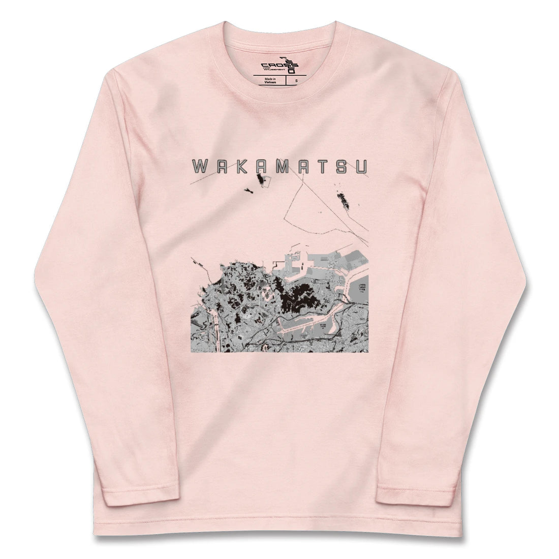 【若松(福岡県)】地図柄ロングスリーブTシャツ