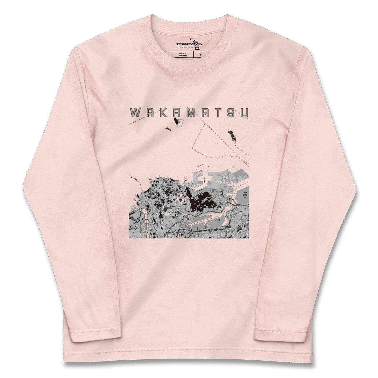【若松(福岡県)】地図柄ロングスリーブTシャツ