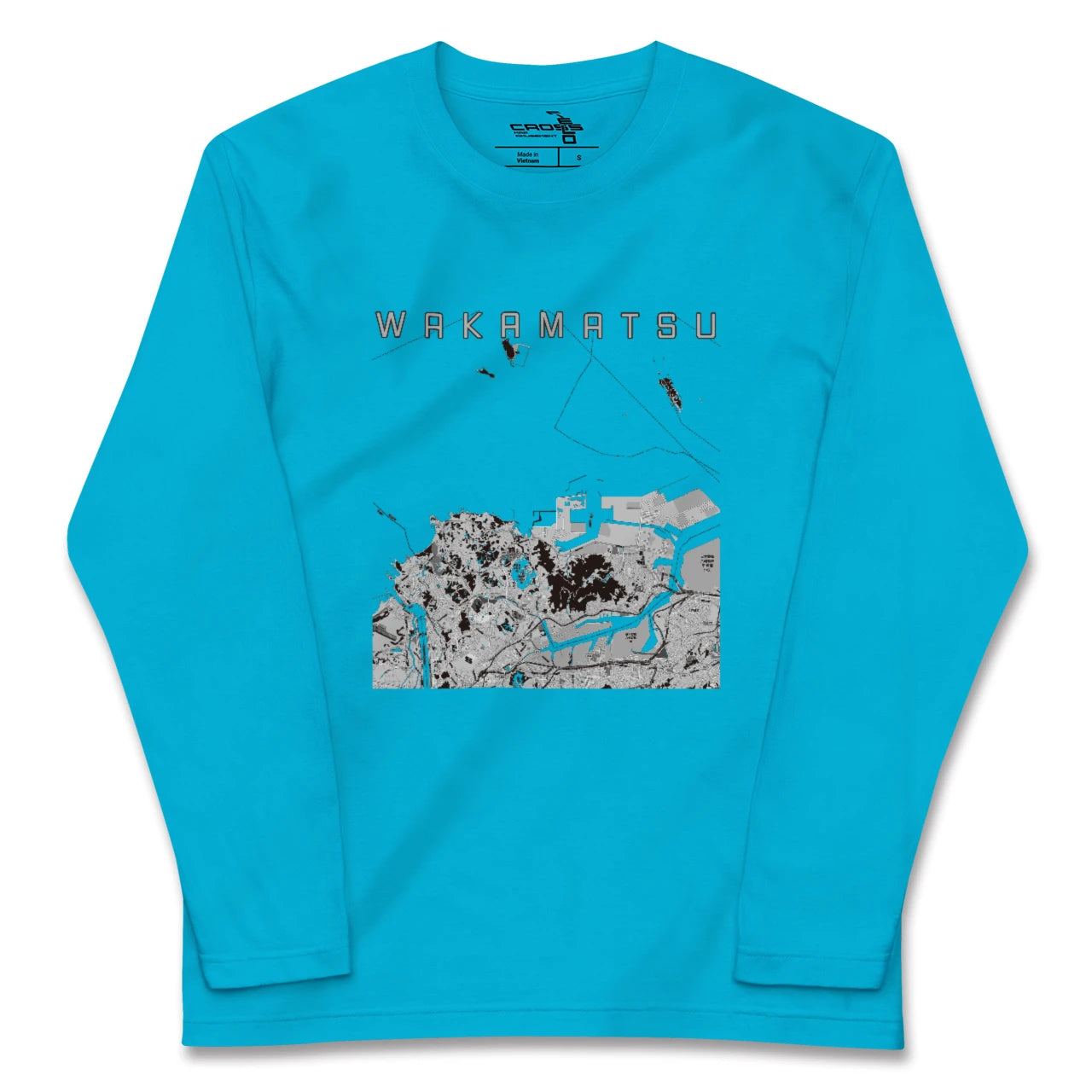 【若松(福岡県)】地図柄ロングスリーブTシャツ