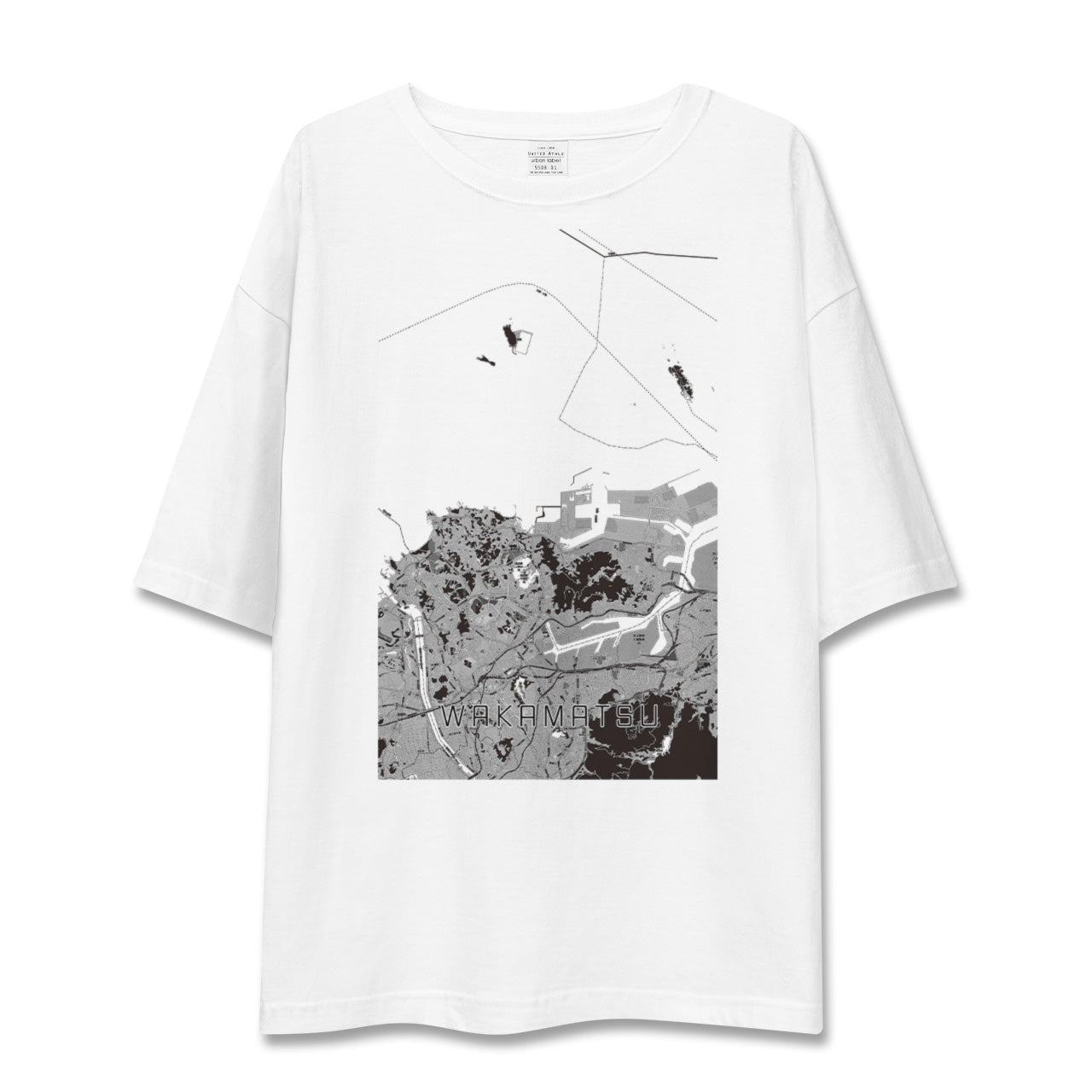 【若松(福岡県)】地図柄ビッグシルエットTシャツ