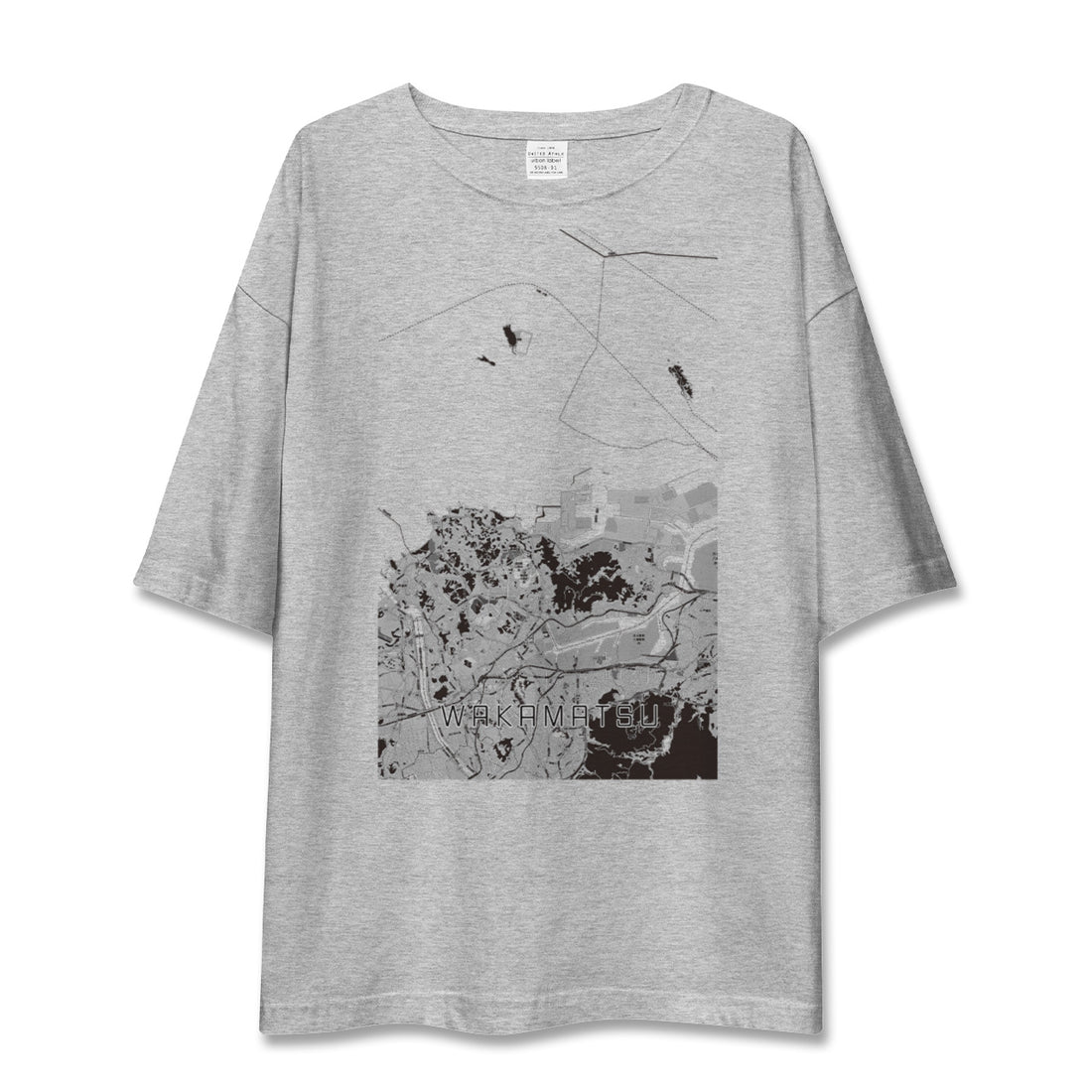 【若松(福岡県)】地図柄ビッグシルエットTシャツ