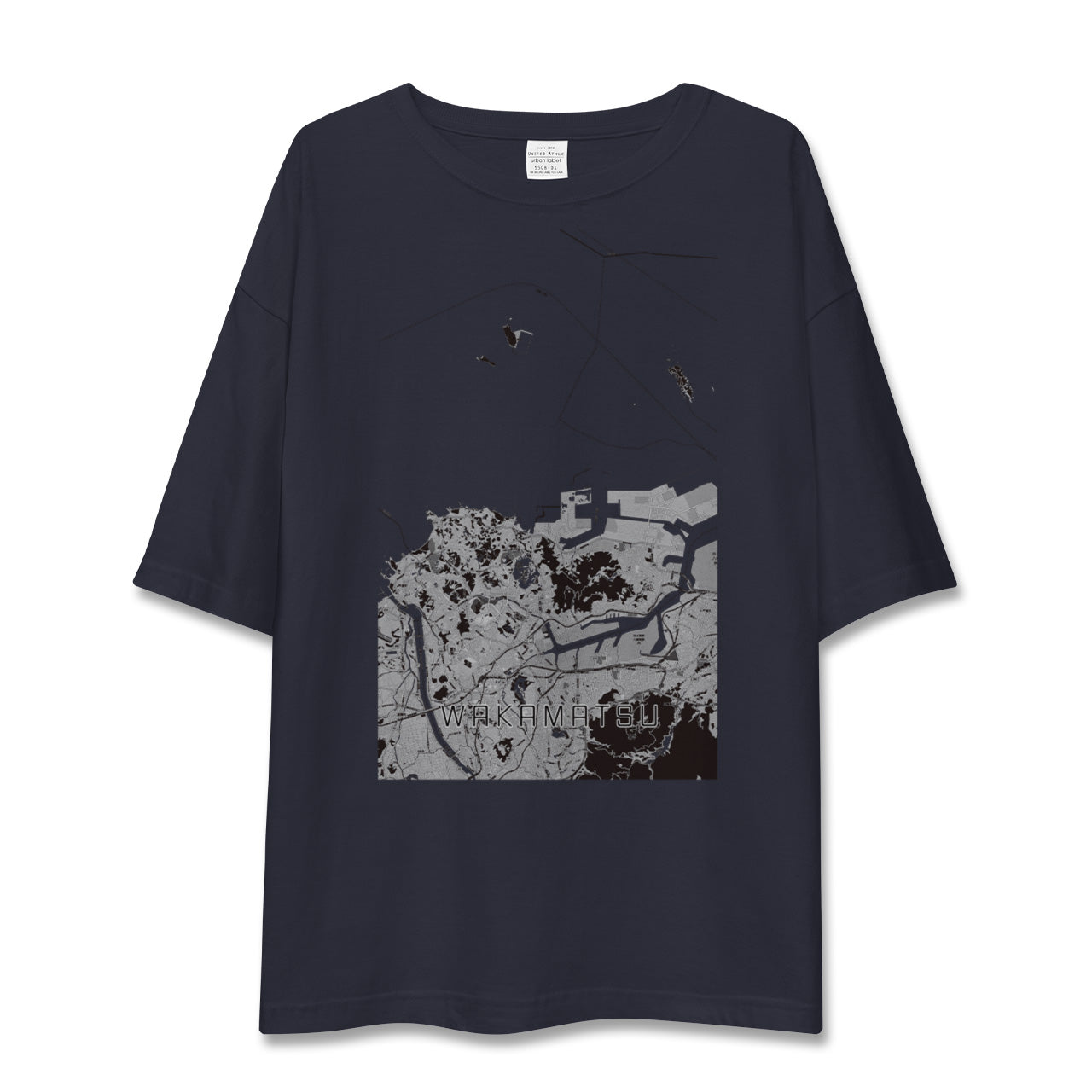 【若松(福岡県)】地図柄ビッグシルエットTシャツ