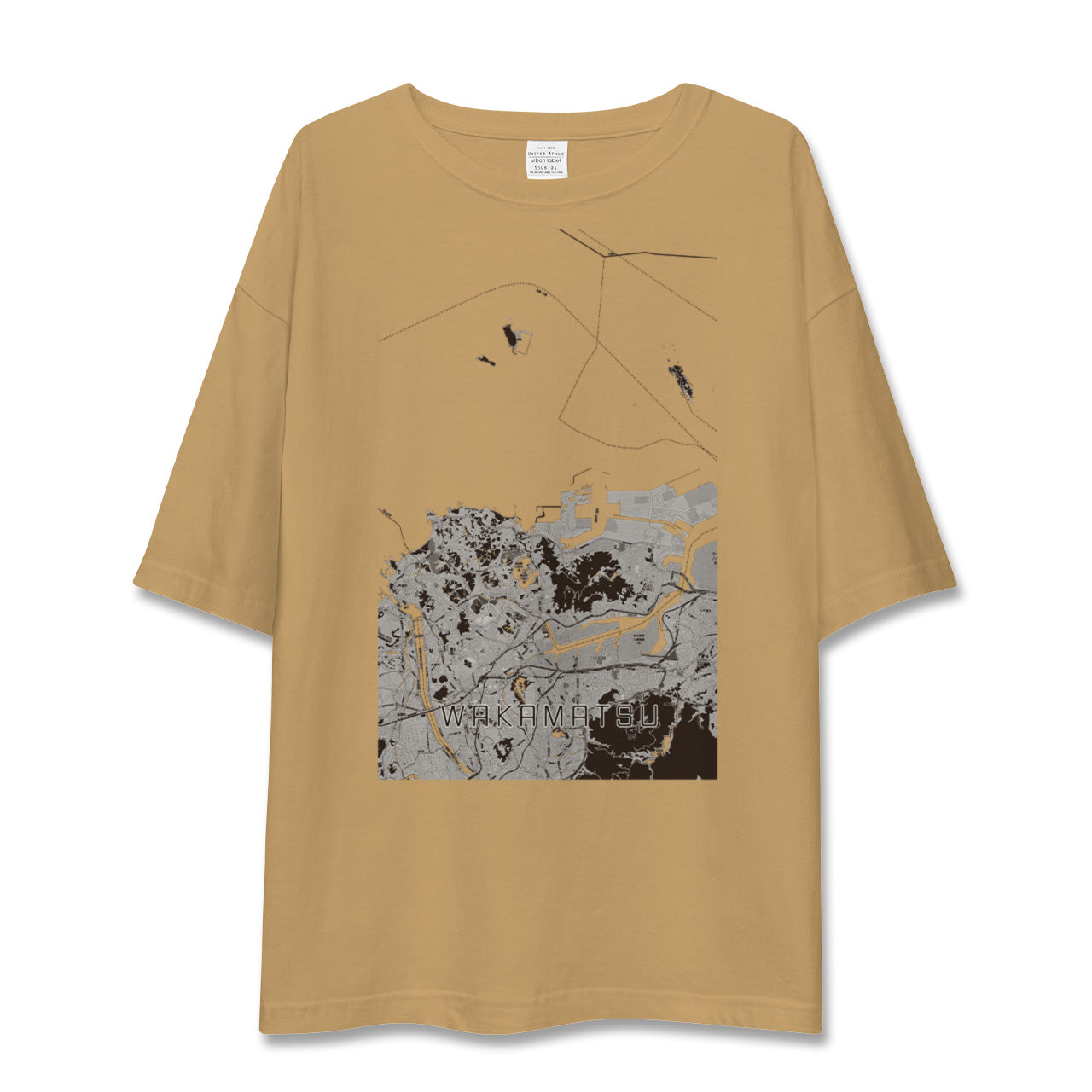 【若松(福岡県)】地図柄ビッグシルエットTシャツ