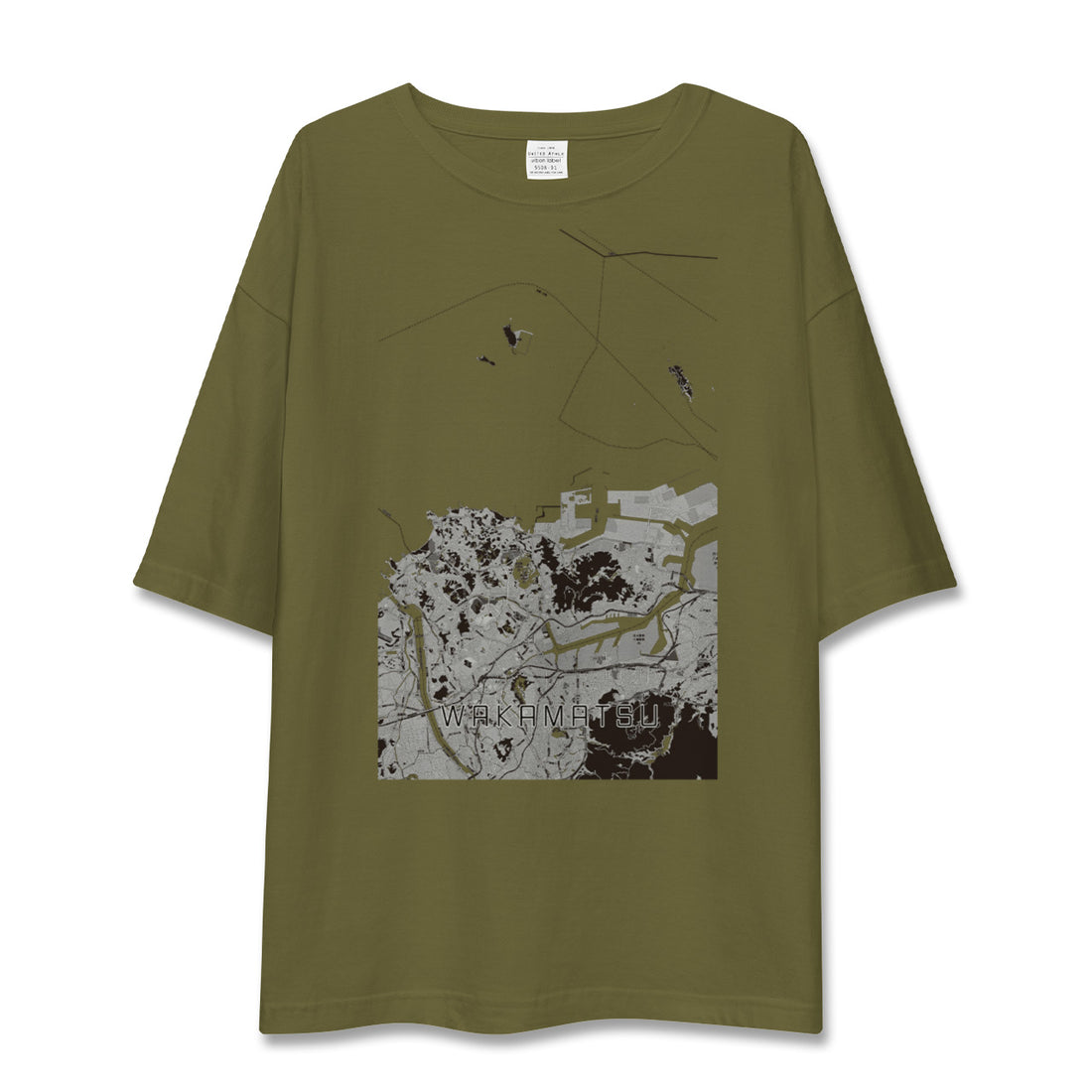 【若松(福岡県)】地図柄ビッグシルエットTシャツ