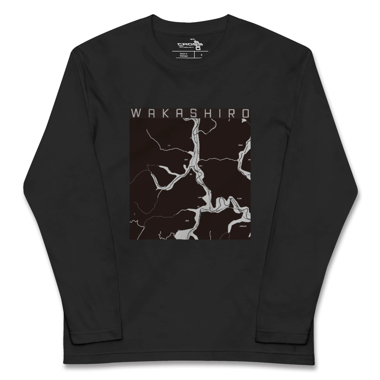 【若代(岡山県)】地図柄ロングスリーブTシャツ