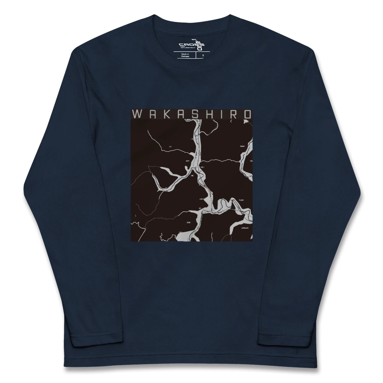 【若代(岡山県)】地図柄ロングスリーブTシャツ
