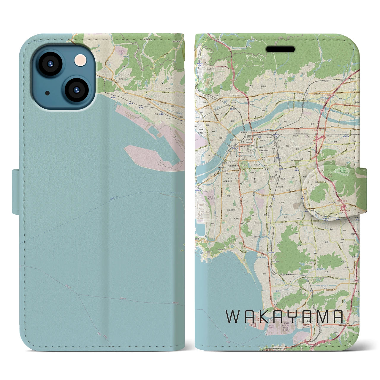 【和歌山(和歌山県)】地図柄iPhoneケース(手帳タイプ)ナチュラル・iPhone 13 Pro 用