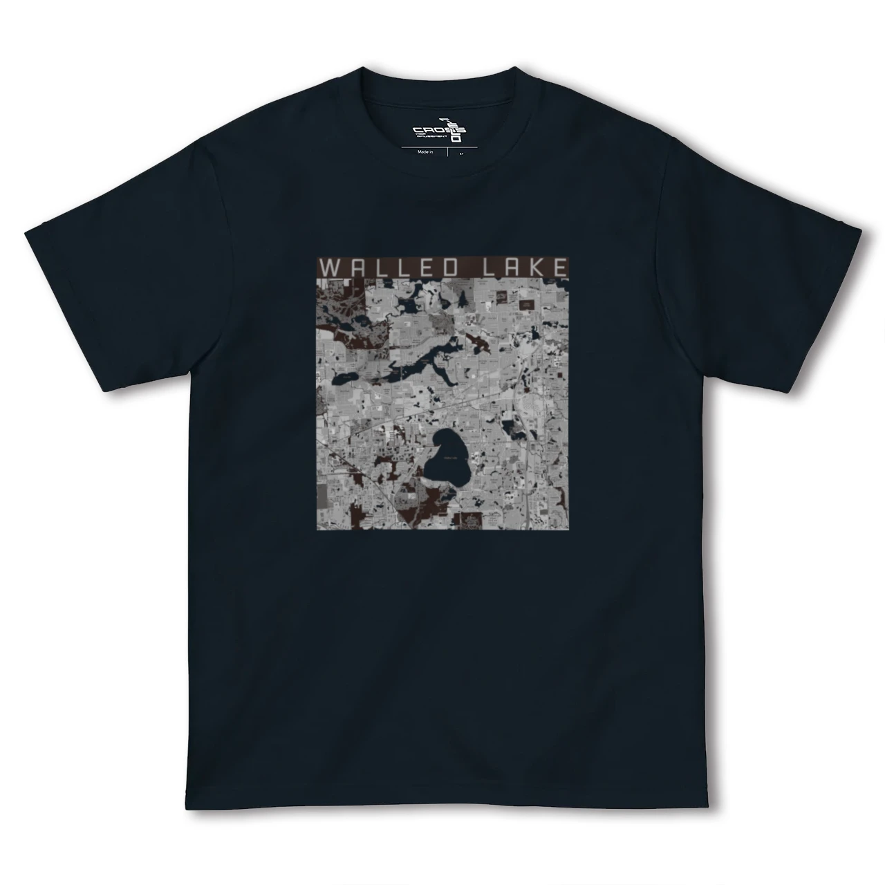 【ウォールドレイク(アメリカ)】地図柄ヘビーウェイトTシャツ