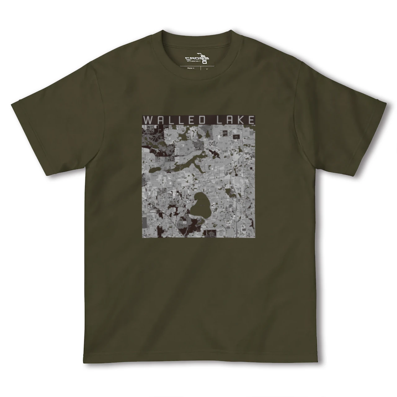 【ウォールドレイク(アメリカ)】地図柄ヘビーウェイトTシャツ