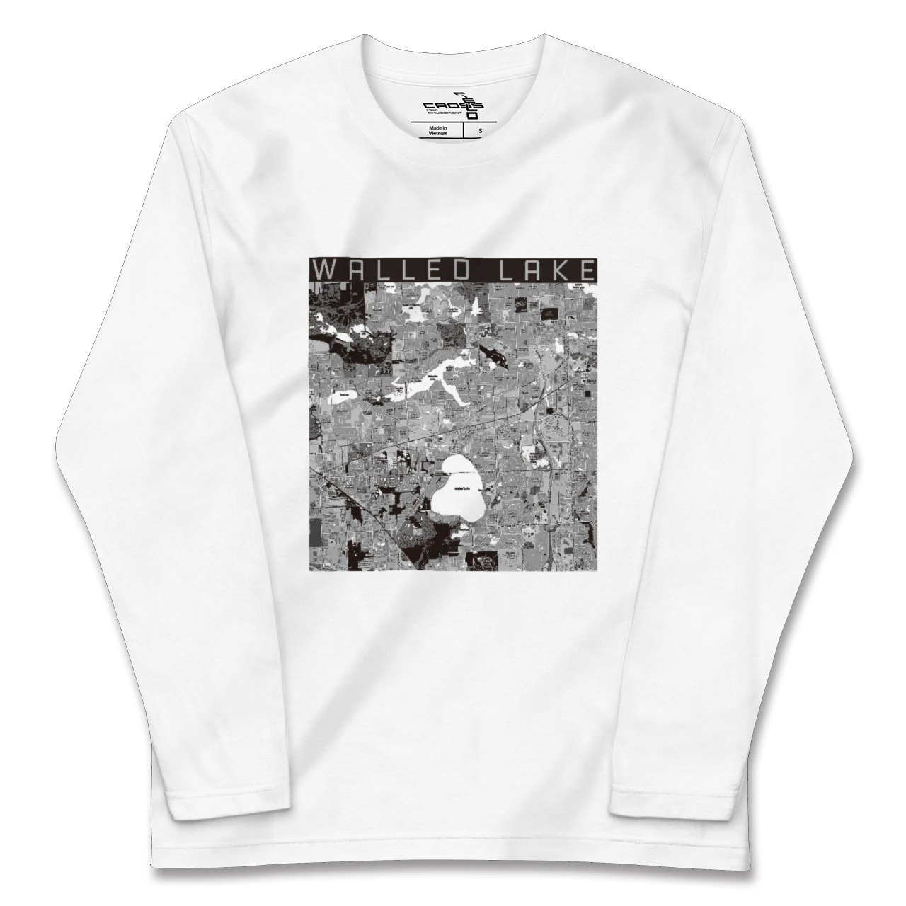 【ウォールドレイク(アメリカ)】地図柄ロングスリーブTシャツ