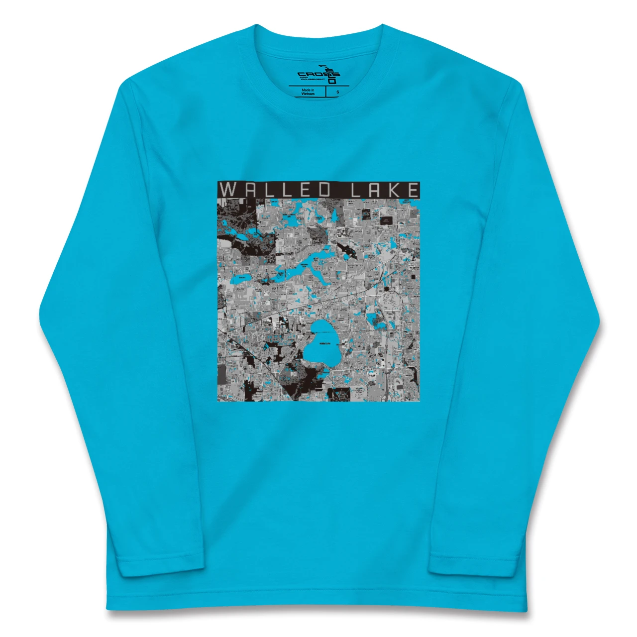 【ウォールドレイク(アメリカ)】地図柄ロングスリーブTシャツ