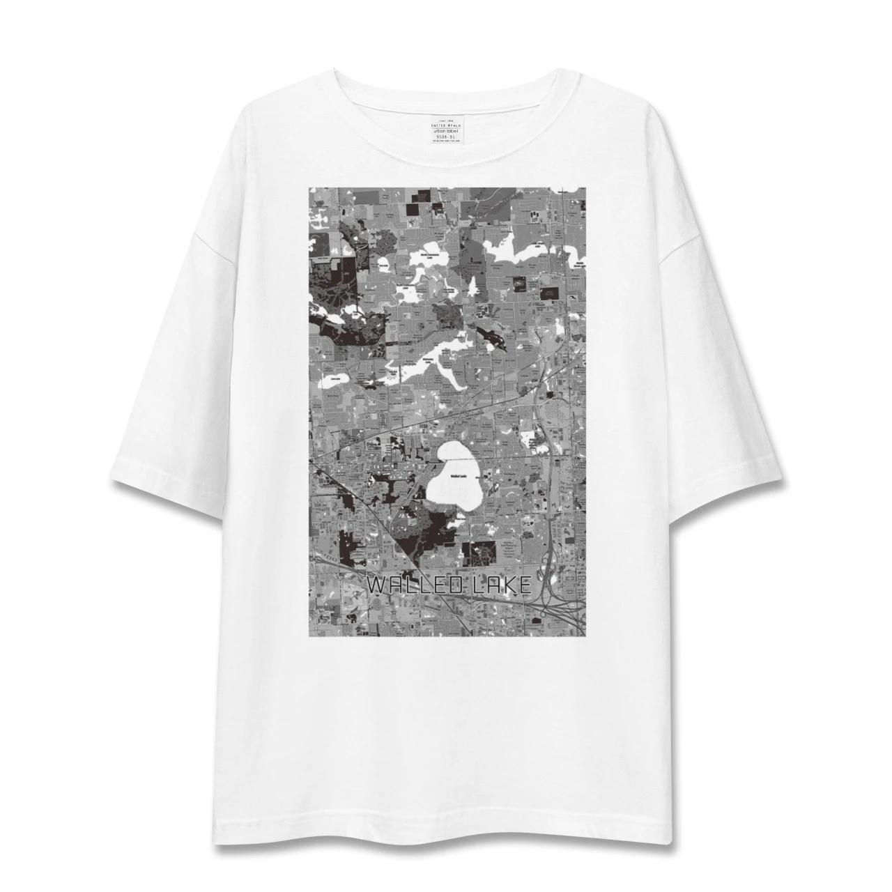 【ウォールドレイク(アメリカ)】地図柄ビッグシルエットTシャツ