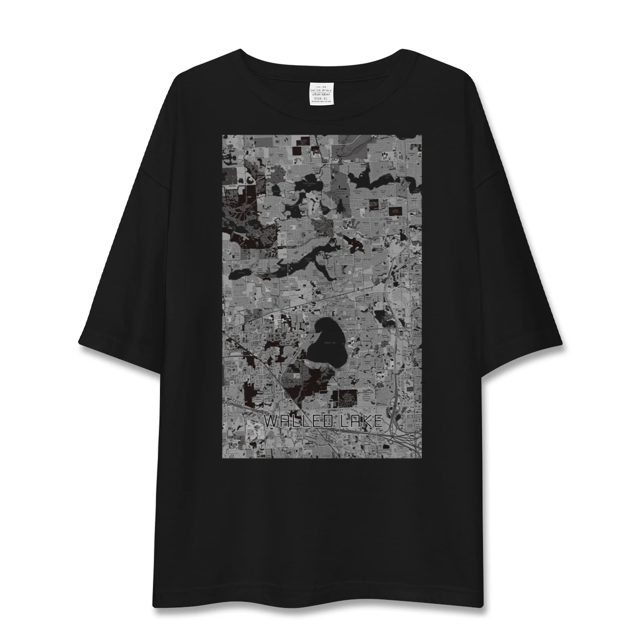 【ウォールドレイク(アメリカ)】地図柄ビッグシルエットTシャツ