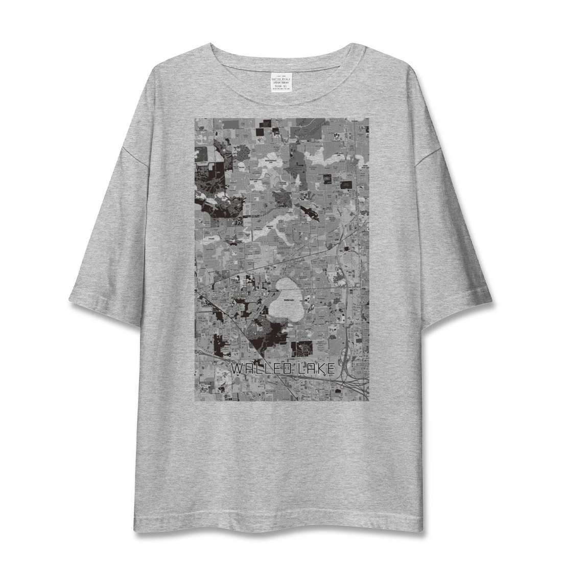 【ウォールドレイク(アメリカ)】地図柄ビッグシルエットTシャツ