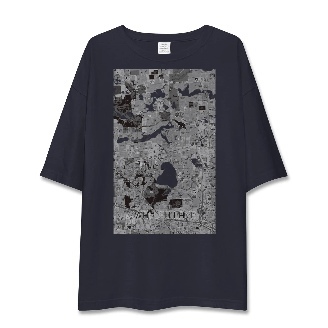 【ウォールドレイク(アメリカ)】地図柄ビッグシルエットTシャツ