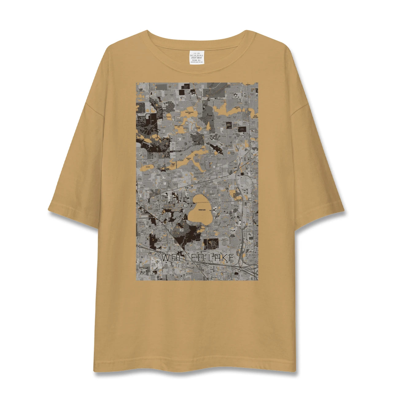 【ウォールドレイク(アメリカ)】地図柄ビッグシルエットTシャツ