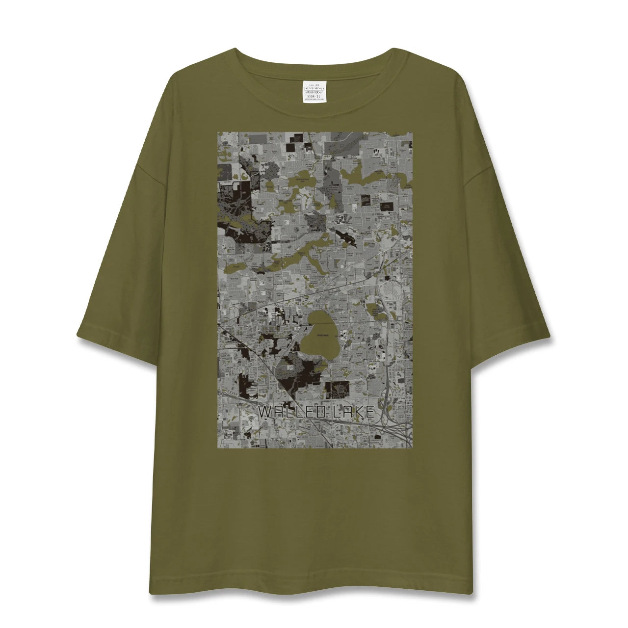 【ウォールドレイク(アメリカ)】地図柄ビッグシルエットTシャツ