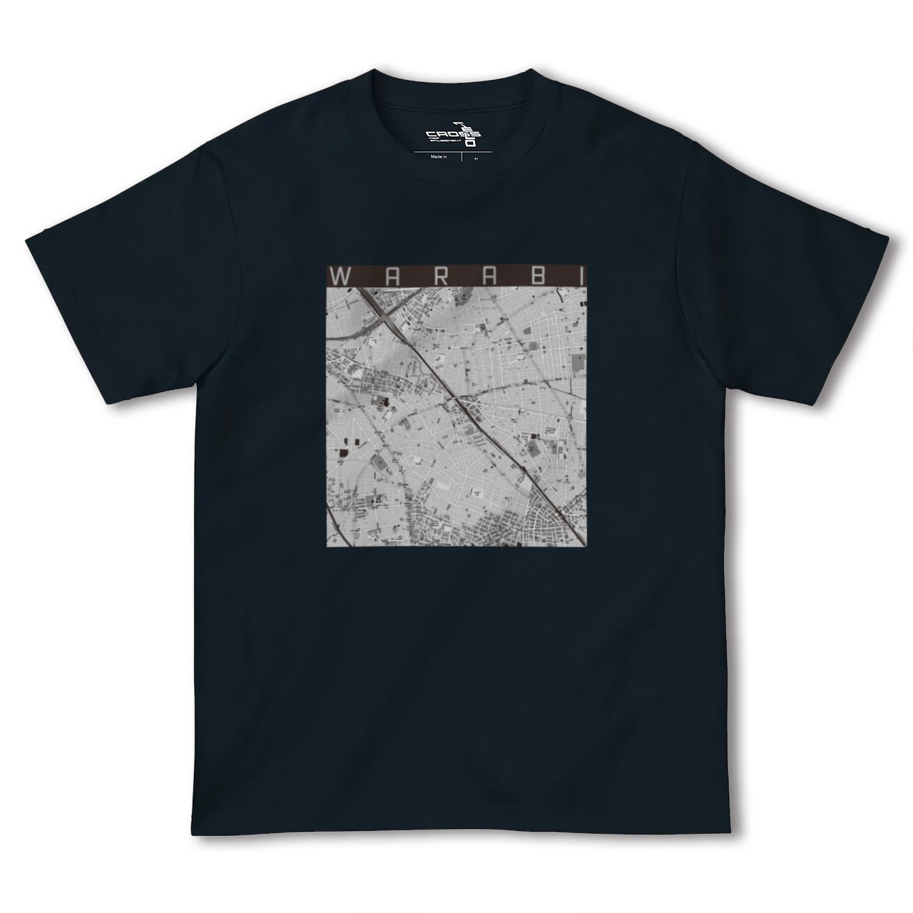 【蕨(埼玉県)】地図柄ヘビーウェイトTシャツ