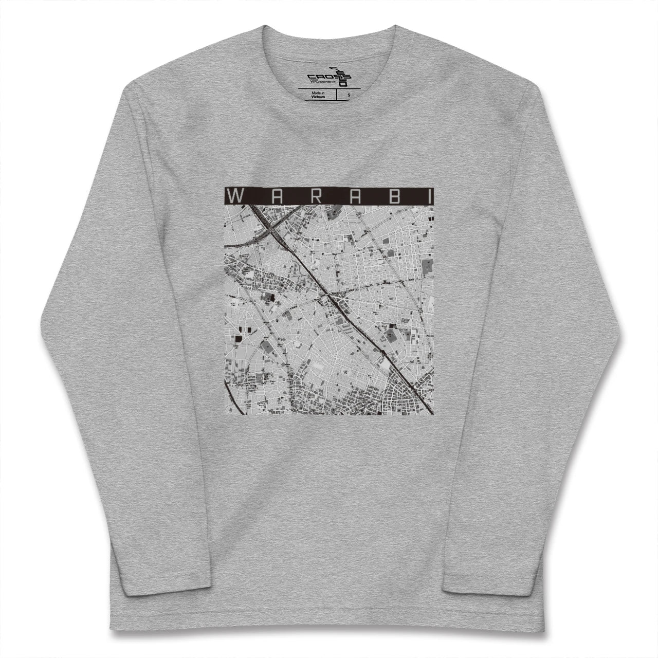 【蕨(埼玉県)】地図柄ロングスリーブTシャツ