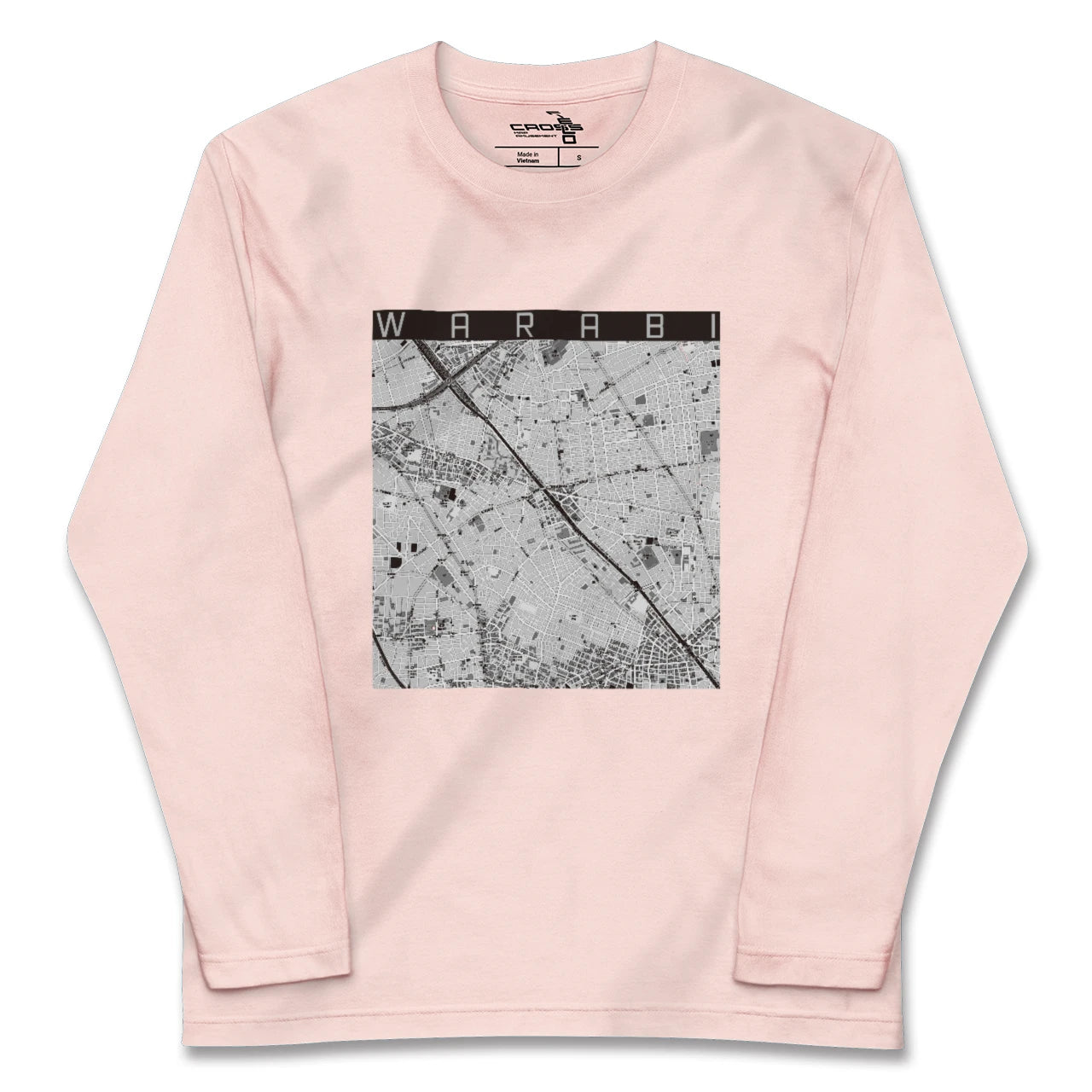 【蕨(埼玉県)】地図柄ロングスリーブTシャツ