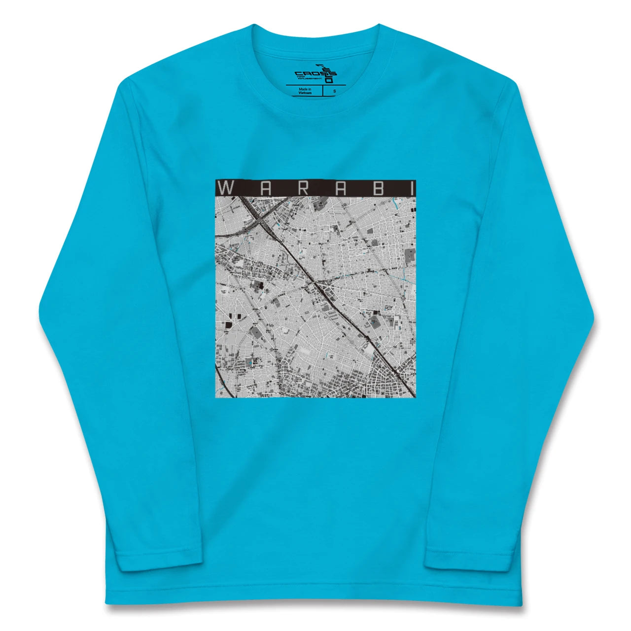 【蕨(埼玉県)】地図柄ロングスリーブTシャツ