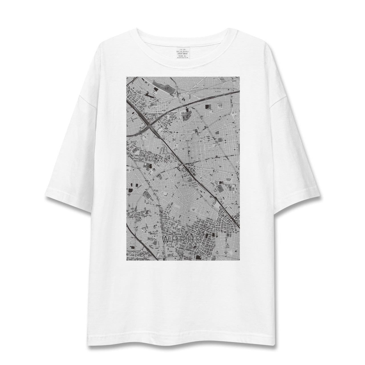 【蕨(埼玉県)】地図柄ビッグシルエットTシャツ