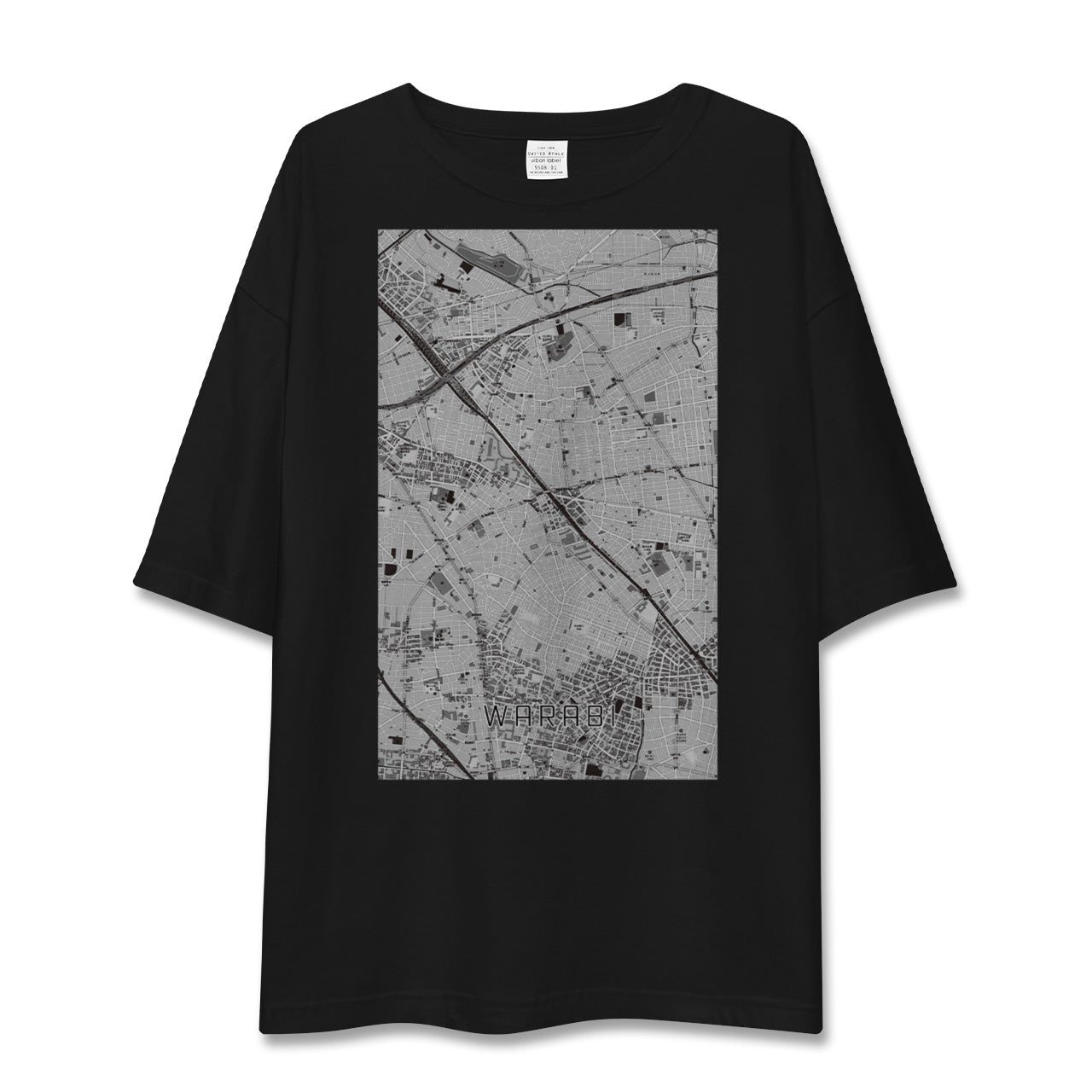 【蕨(埼玉県)】地図柄ビッグシルエットTシャツ
